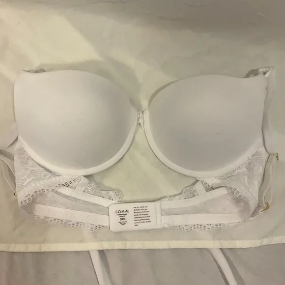 SOMA Bra, Embraceable Push Up, White, Sz 34C - Picture 4 of 5